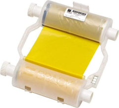 Brady - 4.33" Wide, Yellow & White Resin Ribbon 1 Color Ribbon Cartridge - For BBP30 Label Printer, BBP33 Label Printer, BBP35 Multicolor Sign & Label Printer, BBP37 Color & Cut Sign & Label Printer, BradyPrinter S3100, BBP31 Sign & Label Printer - Caliber Tooling