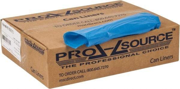 PRO-SOURCE - 1 mil Thick, Heavy-Duty Trash Bags - 38" Wide x 58" High, Clear Blue - Caliber Tooling