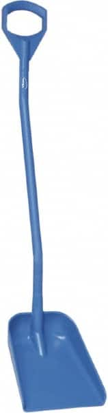 Vikan - 13-1/4" High Square Plastic Shovel - 39-7/8" Long D-Grip Handle - Caliber Tooling