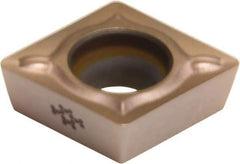 Sumitomo - CPMT21.51 ESU Grade T3000Z Cermet Turning Insert - TiN/AlN Finish, 80° Diamond, 1/4" Inscr Circle, 3/32" Thick, 1/64" Corner Radius - Caliber Tooling