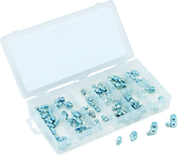 70 Pc. Grease Fitting Assortment - Contains: straight; 45 degree and 90 degree - Caliber Tooling