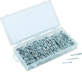 500 Pc. Aluminum Rivet Assortment - rustproof aluminum rivet body; steel mandrel - Caliber Tooling