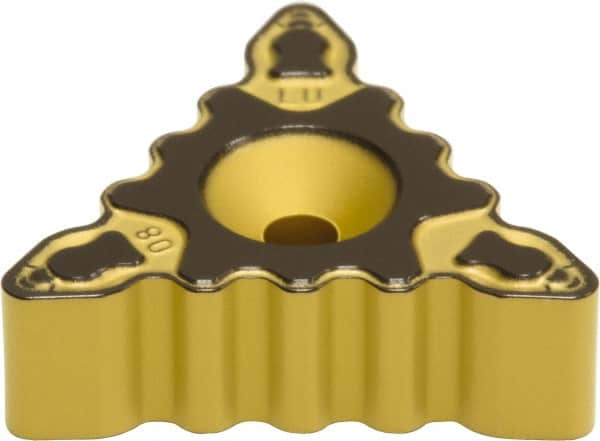 Sumitomo - TRM551704 LU Grade AC810P Carbide Turning Insert - Al2O3 Finish, 55° Triangle, 0.394" Inscr Circle, 0.197 Thick, 1/64" Corner Radius - Caliber Tooling