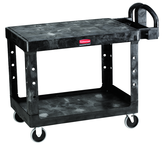 Utility Cart 2- Shelf (flat) 24 x 36 - Push Handle -- Storage compartments, holsters and hooks -- 500 lb capacity - Caliber Tooling