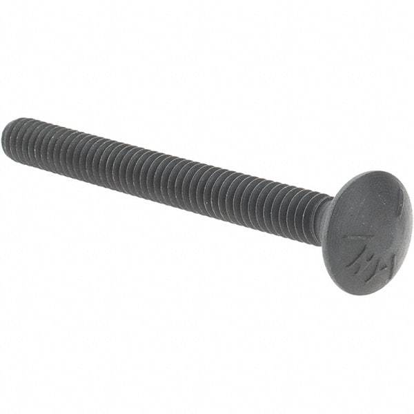 Value Collection - 1/4-20 UNC 2-1/2" Length Under Head, Standard Square Neck, Carriage Bolt - Grade 5 Steel, Zinc-Plated Finish - Caliber Tooling