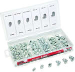 110 Pc. Grease Fitting Assortment - stright and 90 degree fittings - Caliber Tooling