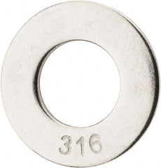 Value Collection - 5/8" Screw, Grade 316 Stainless Steel Standard Flat Washer - 11/16" ID x 1-3/4" OD, 0.134" Thick - Caliber Tooling