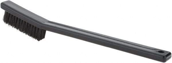 Weiler - 3 Rows x 7 Columns Nylon Scratch Brush - 7" OAL, 1/2 Trim Length, Plastic Handle - Caliber Tooling