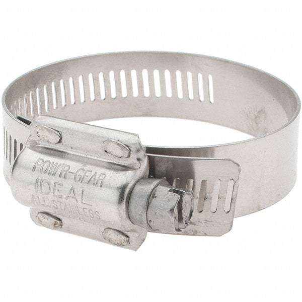 IDEAL TRIDON - 1-1/4 to 2-5/8" Diam, Stainless Steel High Torque Worm Drive Clamp - Caliber Tooling