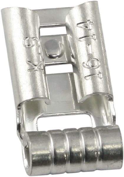 Value Collection - 16 to 14 AWG, Noninsulated, Female Wire Disconnect - 1/4" Wide Tab, Blue, RoHS Compliant - Caliber Tooling