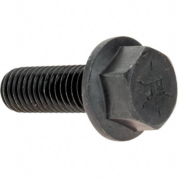 Value Collection - 1/2-13 UNC, 1-1/2" Length Under Head, Hex Drive Flange Bolt - 1-1/2" Thread Length, Grade 8 Alloy Steel, Smooth Flange, Uncoated - Caliber Tooling