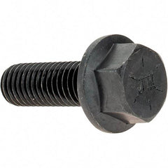 Value Collection - 1/2-13 UNC, 1-1/2" Length Under Head, Hex Drive Flange Bolt - 1-1/2" Thread Length, Grade 8 Alloy Steel, Smooth Flange, Uncoated - Caliber Tooling