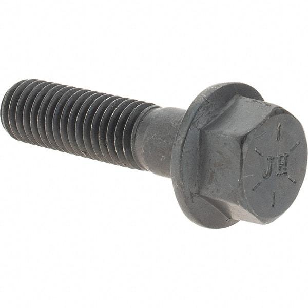 Value Collection - 1/2-13 UNC, 2" Length Under Head, Hex Drive Flange Bolt - 1-1/4" Thread Length, Grade 8 Alloy Steel, Smooth Flange, Uncoated - Caliber Tooling