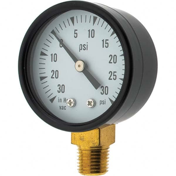 Value Collection - Vacuum Gauges Type: Analog Vacuum Gauge Thread Size: 1/4 - Caliber Tooling