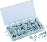240 Pc. USS Nut & Bolt Assortment - Bolts; hex nuts and washers. Zinc oxide finish - Caliber Tooling