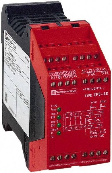 Schneider Electric - 24 VAC/VDC, 7 VA Power Rating, Electromechanical & Solid State Screw Clamp General Purpose Relay - 10 Amp at VAC/VDC, 90mm Wide x 99mm High x 114mm Deep - Caliber Tooling