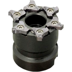 Iscar - Arbor Hole Connection, 0.157" Cutting Width, 0.189" Depth of Cut, 2-1/2" Cutter Diam, 3/4" Hole Diam, 8 Tooth Indexable Slotting Cutter - TRIB-SM Toolholder, TRI Insert, Right Hand Cutting Direction - Caliber Tooling