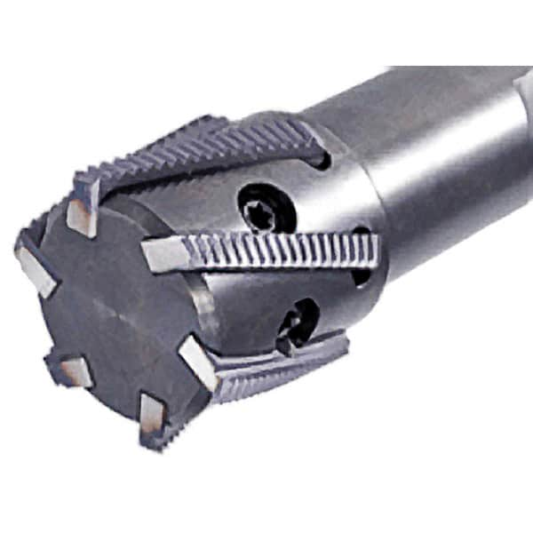 Iscar - 1.26" Cut Diam, 2.36" Max Depth of Cut, 1-1/4" Shank Diam, Internal/External Indexable Thread Mill - Insert Style MTH-BSPT, MTH-F, MTH-ISO, MTH-NPT, MTH-UN, MTH-W, 1.26" Insert Size, 5 Inserts, Toolholder Style MTSRH, 5" OAL - Caliber Tooling