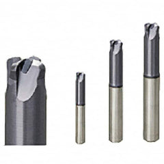 Iscar - 3/8", 4 Flute, Single End, Solid Carbide, 0.059" Corner Radius End Mill - 3" OAL, Right Hand Flute, 0.02" LOC, Right Hand Cut, 1.2" Extended Reach - Caliber Tooling