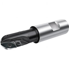 Walter - 25mm Cut Diam, 32mm Max Depth of Cut, 25mm Shank Diam, 130mm OAL, Indexable Ball Nose End Mill - 12,800 Max RPM - Caliber Tooling