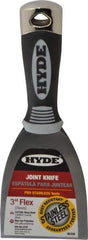 Hyde Tools - Flexible Stainless Steel Scraper - 3" Blade Width x 4" Blade Length, 4-1/4" Long Cushioned Grip Handle - Caliber Tooling