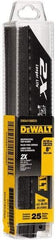 DeWALT - 8" Long x 1" Thick, Bi-Metal Reciprocating Saw Blade - Straight Profile, 14 to 18 TPI, Toothed Edge - Caliber Tooling