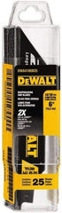 DeWALT - 6" Long x 1" Thick, Bi-Metal Reciprocating Saw Blade - Straight Profile, 14 to 18 TPI, Toothed Edge - Caliber Tooling