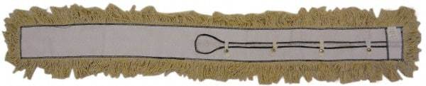 PRO-SOURCE - 60" Long x 3-1/2" Wide Cotton Dust Mop Head - White, Looped Head, Launderable - Caliber Tooling