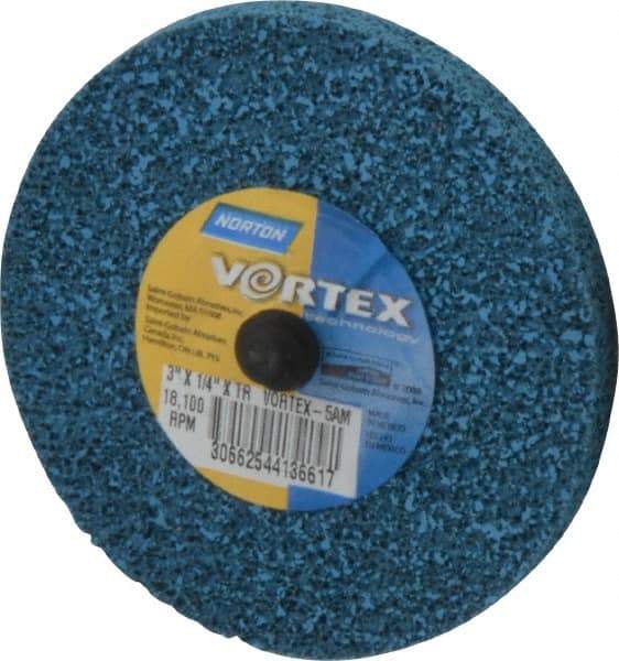 Norton - 3" Medium Grade Aluminum Oxide Deburring Disc - Quick Change Connection - Caliber Tooling