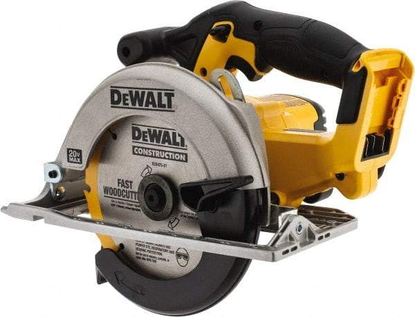 DeWALT - 20 Volt, 6-1/2" Blade, Cordless Circular Saw - 3,700 RPM, Lithium-Ion Batteries Not Included - Caliber Tooling