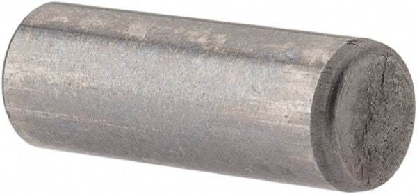 Made in USA - 5mm Diam x 14mm Pin Length Alloy Steel Standard Dowel Pin - Bright Finish, C 47-58 & C 60 (Surface) Hardness, 1 Beveled & 1 Rounded End - Caliber Tooling