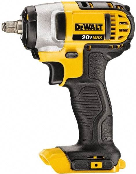 DeWALT - 3/8" Drive 20 Volt Pistol Grip Cordless Impact Wrench & Ratchet - 2,300 RPM, 0 to 2,700 BPM, 130 Ft/Lb Torque, Lithium-Ion Batteries Not Included - Caliber Tooling