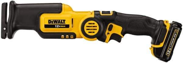 DeWALT - 12V, 0 to 2,700 SPM, Cordless Reciprocating Saw - 9/16" Stroke Length, Lithium-Ion Batteries Included - Caliber Tooling