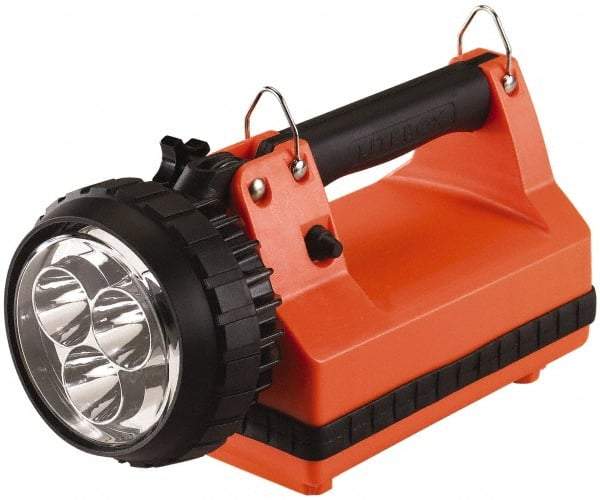 Streamlight - White LED Bulb, 540 Lumens, Spotlight/Lantern Flashlight - Orange Plastic Body, 1 Lead-Acid Battery Included - Caliber Tooling