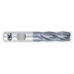 3/8 x 3/8 x 7/8 x 2-5/8 4 Fl HSS-CO Roughing Non-Center Cutting End Mill -  TiALN - Caliber Tooling