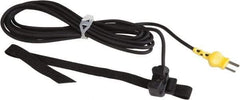 Cooper - -25 to 300°F, K Pipe Strap, Thermocouple Probe - 10 Ft. Cable Length, Mini Connector, 2 Sec Response Time - Caliber Tooling