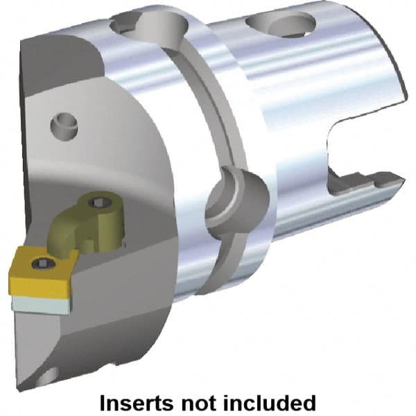 Kennametal - Left Hand Cut, Size KM40, SN.. Insert Compatiblity, Internal or External Modular Turning & Profiling Cutting Unit Head - 27mm Ctr to Cutting Edge, 48.3mm Head Length, Through Coolant, Series M-Clamping - Caliber Tooling