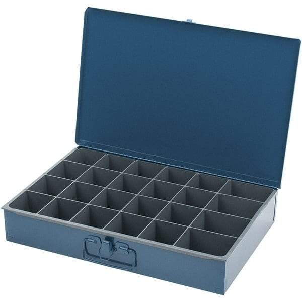 Durham - Small Parts Storage Box - Steel Frame, 24 Compartments - Caliber Tooling