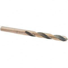 Made in USA - 19/64" High Speed Steel, 135° Point, Round with Flats Shank Maintenance Drill Bit - Caliber Tooling