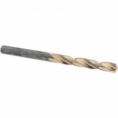 Made in USA - 9/32" High Speed Steel, 135° Point, Round with Flats Shank Maintenance Drill Bit - Caliber Tooling