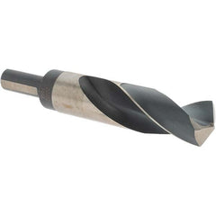 Made in USA - 29/32" High Speed Steel, 135° Point, Round with Flats Shank Maintenance Drill Bit - Caliber Tooling
