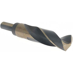 Made in USA - 27/32" High Speed Steel, 135° Point, Round with Flats Shank Maintenance Drill Bit - Caliber Tooling
