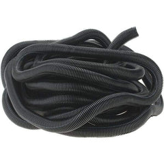 Value Collection - 0.95" ID, Black/Gray Nylon Corrugated Cable Sleeve - 50' Coil Length, -40 to 300°F - Caliber Tooling