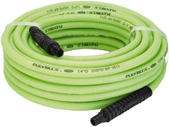 Legacy - 1/4" ID x 0.46" OD 50' Long Multipurpose Air Hose - MNPT x MNPT Ends, 300 Working psi, 140°, 1/4" Fitting, Green - Caliber Tooling