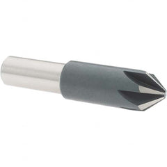 Value Collection - 5/8" Head Diam, 1/2" Shank Diam, 6 Flute 82° High Speed Steel Countersink - Caliber Tooling