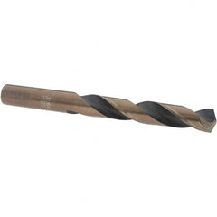 Import - 31/64" High Speed Steel, 135° Point, Round with Flats Shank Maintenance Drill Bit - Caliber Tooling