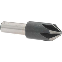 Value Collection - 3/4" Head Diam, 1/2" Shank Diam, 6 Flute 82° High Speed Steel Countersink - Caliber Tooling