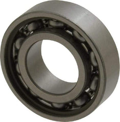 SKF - 17mm Bore Diam, 35mm OD, Open Deep Groove Radial Ball Bearing - 10mm Wide, 1 Row, Round Bore, 3,250 Nm Static Capacity, 6,370 Nm Dynamic Capacity - Caliber Tooling