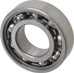 SKF - 20mm Bore Diam, 42mm OD, Open Deep Groove Radial Ball Bearing - 12mm Wide, 1 Row, Round Bore, 5,000 Nm Static Capacity, 9,950 Nm Dynamic Capacity - Caliber Tooling