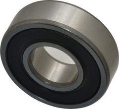 SKF - 15mm Bore Diam, 35mm OD, Double Seal Deep Groove Radial Ball Bearing - 11mm Wide, 1 Row, Round Bore, 3,750 Nm Static Capacity, 8,060 Nm Dynamic Capacity - Caliber Tooling